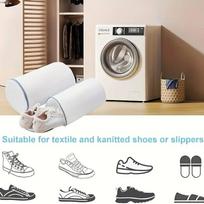 2pcs Sneaker Mesh Laundry Bag, Made Of 125 Honeycomb Fabric, Shoe Cleaning Laundry Bag With Gray Zipper, Shoe Wash Bag, Large An 2pcs