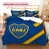 Boca Juniors  Pattern Bedding Quilt Set  Home Decoration  Gift (1 * duvet cover + 2 * pillowcase  without core) 135x200cm