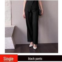 Women's Gray Sleeveless Top and Wide-Leg Pants Set - Mature Summer Style 2026 M