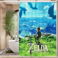 Legend Video Game Zeldas Link Bathroom Curtain Classic Anime Fabric Shower Curtain With 12 Hooks Waterproof Bathroom Decor 90x180 cm