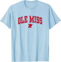Mississippi Ole Miss Rebels Arch Over Blue T-Shirt L