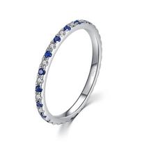 Rainbow CZ Finger Rings for Women Stackable Slim 4 Color Wedding Engagement Band 925 Sterling Silver Fine Jewelry 2021 5