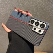 Skirta Samsung S26 Ultra dėklas Kevlar anglies pluošto magnetinis Magsafe belaidžiam įkrovimui kietas PC dangtelis Skirta Samsung S25 S24 S23 Plus Galaxy S23