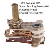 1 VNT 250V 16A Reguliuojamas temperatūros jungiklis Bimetalinis šildymo termostatas KST201-2A