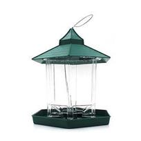 Waterproof Garden Gazebo Hanging Wild Bird Feeder Outdoor Container With Hang Rope Pet Birds Feeding House Type Bird Feeder