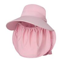 Portable Face Cover Shawl Mask Hat Wide Brim Adjustable Sunshade Shawl Cap Thin Soft Neck Protection Cap Outdoor