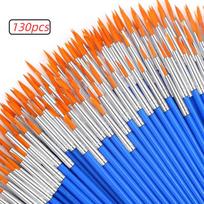 100/130/160/180/200Pcs Professional Art Brushes Set Nylon Hair Flat Round Paint Brushes for Acrylic Watercolor Painting