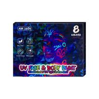 8 Colors Set New Erasable Body Glow Paint Pens Bright Glow in The Dark Fluorescent Pens DIY Luminous Marker Pen Body Painting
