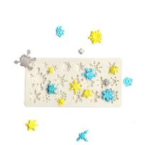 Christmas Series Elk Snow Liquid Silicone Mold DIY Photo Frame Sugar Cake Baking Mold Decoration Tool