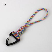 Paracord Keychain Lanyard Rotatable Buckle High Strength Parachute Cord Emergency Survival Backpack Triangle Key Ring Neck