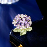 1PCS Tulip Flower Golden Brooch Elegant Design Sense Rose White Stone Brooch Luxury slyva