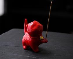 1PCS Cute Incense Burne Mini Lovely Cat Ceramic Decorative Incense Burner Incense Stick Holder Home Decor Gifts-Without Incense