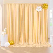Be raukšlių balta fono užuolaida vakarėliams Minkšto audinio užuolaidos Vestuvių baltos užuolaidos fonas gimtadienio dekoravimui 150x245cm(5x8FT)