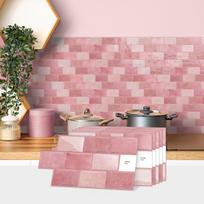 Self-Adhesive Tile Wall Decals, Ideal for Living Rooms, Kitchens, Bathrooms, Balconies, and Sinks, Accent Wall Decals, 12x6 in (as the picture,24pcs)
