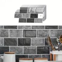 Self-Adhesive Tile Wall Decals, Ideal for Living Rooms, Kitchens, Bathrooms, Balconies, and Sinks, Accent Wall Decals, 12x6 in (as the picture,24pcs)