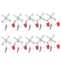 10pcs Zinc Alloy Universal Control Cabinet Key 4 Way Multifunctional Cross Key Wrench 5-in-1 Multifunction Cross Key sidabras