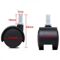 1.2/2inch Furniture Universal Wheels Replacement Wheel with Brakes Office Chair Caster Black 360° Rotating Flower Pot Wheels