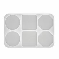 Simple Creative Coasters Silicone Mold Geometric Round Epoxy Resin Mold Handmade Reusable DIY Resin Crafts Making Supplies (as the picture,S)