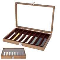 Classic Style 8/10 Slots Watch Display Case Organizer Jewelry Storage Box with Glass Top Jewelry Organizer Organizer Box