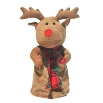Rotating Dancing  Christmas Elk Electric Music Santa Claus Doll Ornament  Christmas Decoration for Home Christmas Ornament Gift