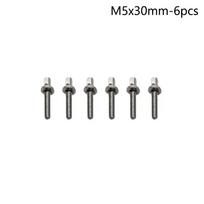 6Pcs Durable Strong Drum Tension Rods M5 with Washers Drum Lug Bolts 5mm Metal Drum Tight Screw for Jazz Drums Repair