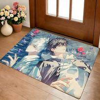 Hot Bl Anime L-link Click Floor Mat Cozy Flannel Soft Thick Non-Slip Mat For Living Room Bedroom Kitchen Decor Rugs 40x60cm