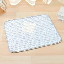 Cartoon Pattern Washable Cat Latex Mat Breathable Cool Feeling Cat Sleeping Cushion Comfortable Soft Cat Floor Pad Kennel Use (as the picture,S)
