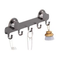 5/6/7/8-Hook Suction Door Cup Hook Waterproof Single Row Bathroom Towel Holder Rust-proof Space Saving