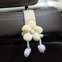 Portable Car Back Seat Hooks Space Saver Leather Automotive Storage Hanger Cute Decorative Car Hanging Hook Family Car