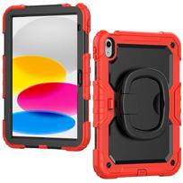 for iPad 10th 10.9 2026, Military Grade Shockproof Protective Silicone Cover 360 Folding Handle Grip + Handle Shoulder Strap For iPad 10th 10.9