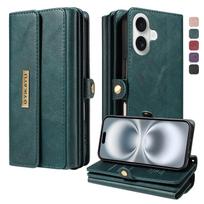 For Google Pixel 9 Pro XL 9 8 7 Pro 9A 8A 7A 6A Wallet Case 10-Card Holder Soft Magnetic Snap Shoulder Strap Zipper Pocket Case For Pixel 7 žalia