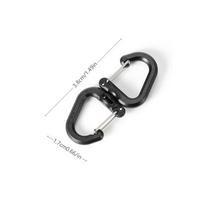 1pcs 360 Degree Double Carabiner Keychain Keychain Locking Hooks Portable S Chain Hooks Multi-Use Backpack Keychain Carabiner