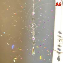 [C]Hanging Crystal Pendant Garden Suncatcher Wind Chimes Rainbow Prism Crystal Chain For Window Decor