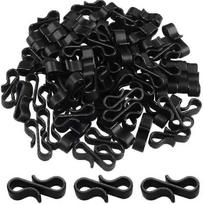 Mini Gutter Hooks, 6 Mm S-shaped Plastic Light Hooks Weatherproof Outdoor Lighting Accessories For Christmas Festival Party Birthday Anniversary (blac
