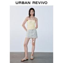 UR Women's Pastel Textured Halter Tube Top XL