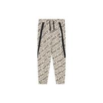New Balance Logo Print Fleece Pants Asia Sizing 'Beige Black' Unisex 5TC2U143-BEI XL