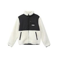 PUMA Sherpa Contrasting Colors Sports lamb's wool Stand Collar Logo Jacket White Men's 846325-73 L