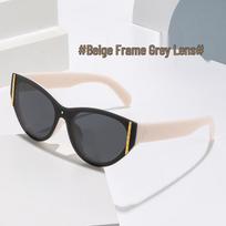 Kuaishou Cat-Eye UV Protection Sunglasses: Stylish, Large Frame, Slimming for Round Faces. Sunglasses Only