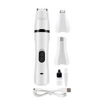 Practical-Electric Pet Nail Grinder Three-In-One Pet Suit White Multi-Function Hair Removal Shaving Nail Polish Clipper