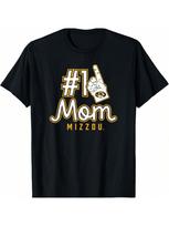 University Of Missouri Mizzou Tigers #1 Mom T-Shirt S