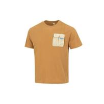 Men's adidas neo Contrasting Colors Pocket Athleisure Casual Sports Round Neck Short Sleeve Wheat T-Shirt HN4706 S