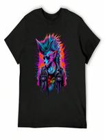 Mohawk Wolf T-Shirt Quick Drying Graphic Shirts Man T-Shirt Tops unisex Clothing S