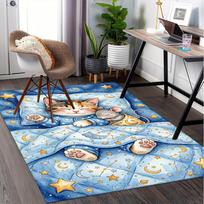 Cat and mouse,bedtime friends Pattern Printed Chair Mat -Decorative Mats for Office Tables,Coffee Tables - Durable and Fashionable Carpet033 100cm x 120cm