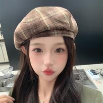 Y2K Plaid Beret Hat Street Style Octagonal Hat Casual Painter Hat  Outdoor