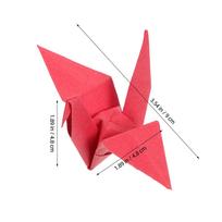100 vnt. Raudonos Popierinės Garnių Baigti Gaminiai Kūdikio Krikštynoms Origami Rankų Darbo Kabinami Dekorai Ornamentai Mobilusis Sulankstomi Garniukai Sulankstyti raudona