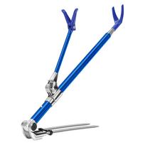 Fishing Rod Holder Stand Adjustable 360°Swivel with Ground Spike Lightweight Aluminum Alloy Compatible for Fishing Box Bank