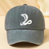 White Snake print retro baseball cap lightweight duckbill cap suitable for outdoor sports leisure camping hiphop Unisexs dad Adjustable