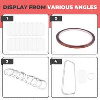 T02C!44Pcs Sublimation Stamping Blank Aluminum Dog Tags, With Chain Necklace Chain Key Rings Heat Tape For Pet ID, Pendant