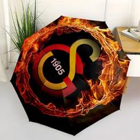 Galatasaray S.K. Fire Emblem Sticker Decal-1905 LogoUmbrella with Cute Design,Portable 3-Fold Compact Umbrella for Men&Women,Valentine's Day
