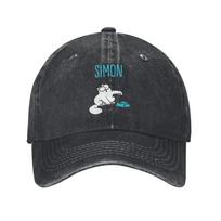 Washed Baseball Cap Simons Cat Summer Hip Hop Hats For Women Unisex  Fashion Hiking Fishing Sun Snapback Cap One Size